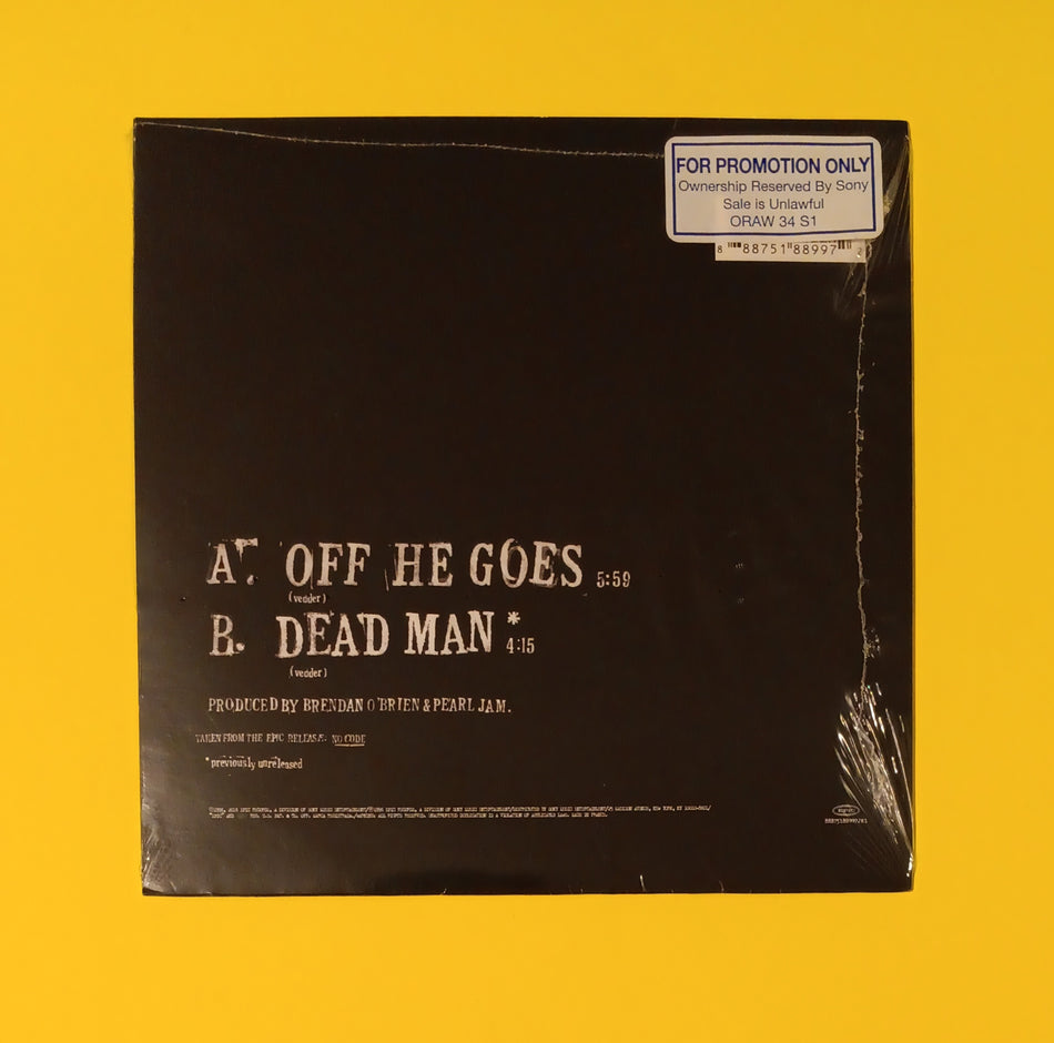 Pearl Jam - Off He Goes / Dead Man - 2016 - 88875188997JK1 New - Sealed - 7" Promo Vinyl