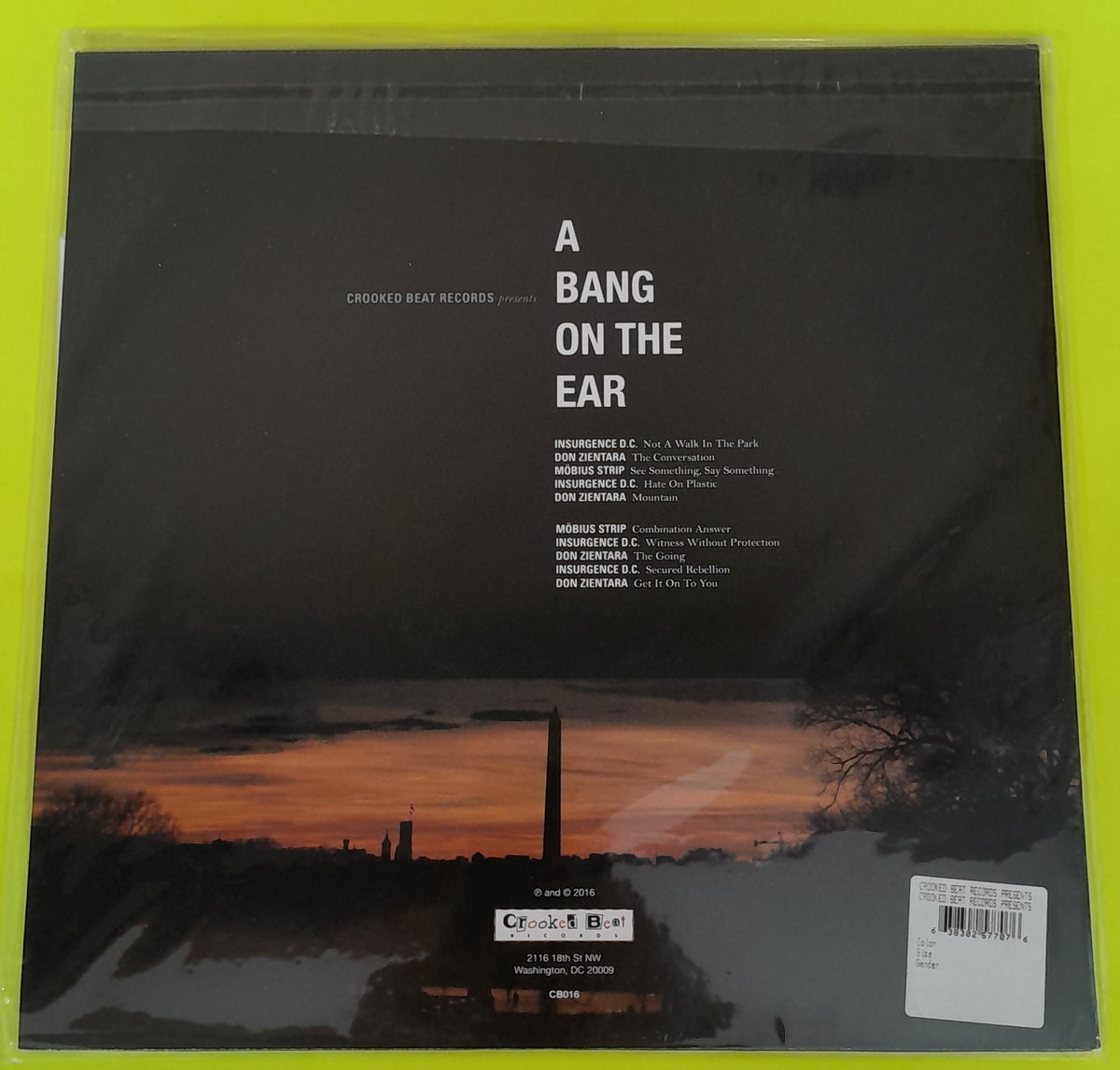 Insurgence Da Capo - Crooked Beat Records Presents A Bang On The Ear - 2016 - CB016 New - Sealed - Vinyl