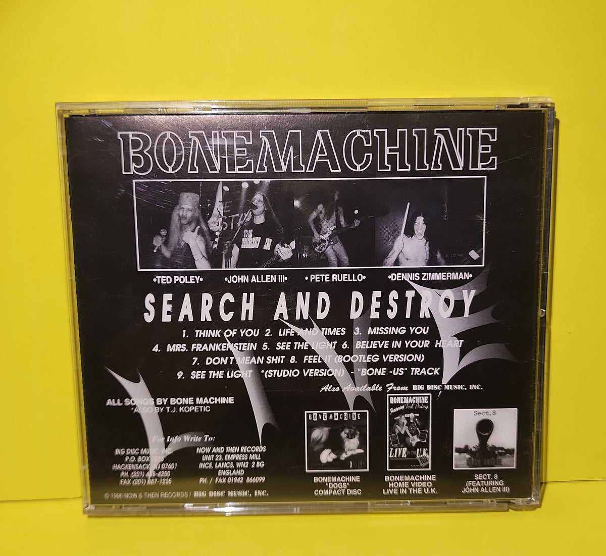 Bone Machine - Search And Destroy - 1996 - CBM002 Used - VG++ - CDs