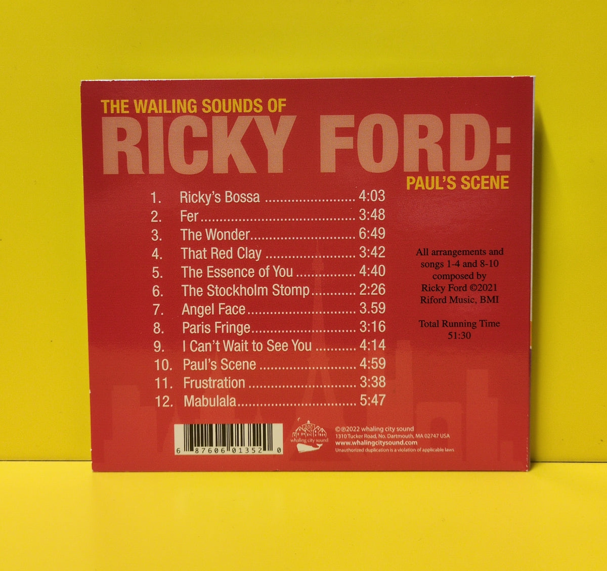 Ricky Ford - The Wailing Sounds Of Ricky Ford: Paul's Scene - 2022 - WCS 135 Used - EX - CDs