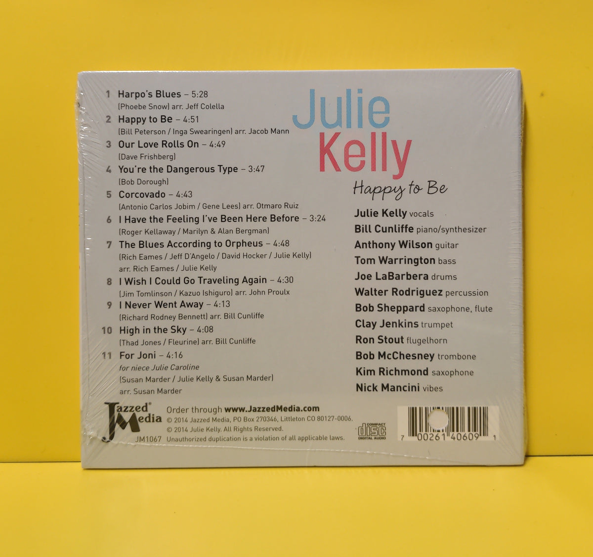 Julie Kelly  - Happy To Be  - 2014 - JM 1067 New - Sealed - CDs