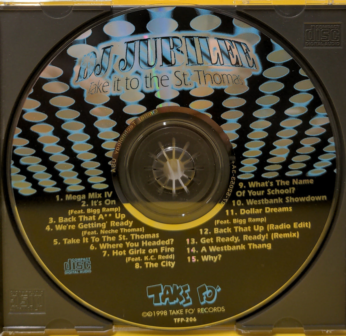 DJ Jubilee - Take It To The St. Thomas - 1998 - TFP-206 Used - EX - CDs