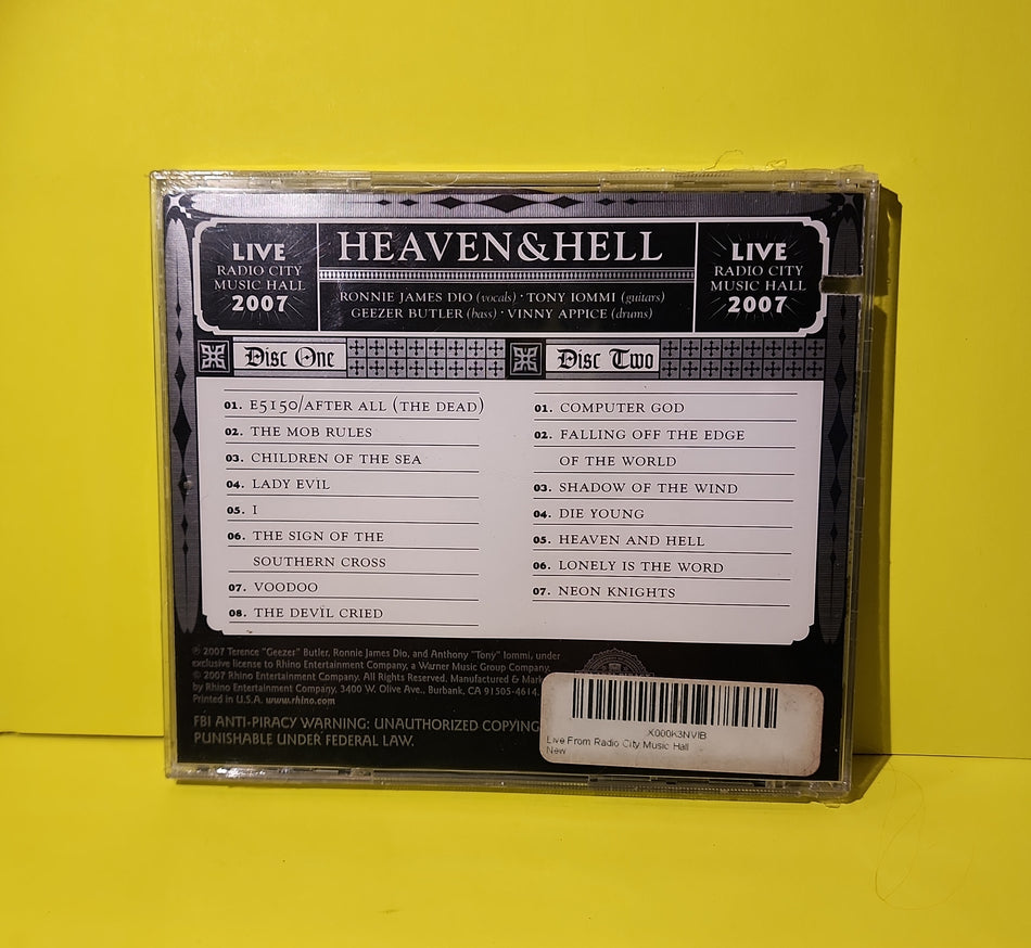 Heaven & Hell  - Live From Radio City Music Hall - 2007 - R2 255484 New - Sealed - CDs