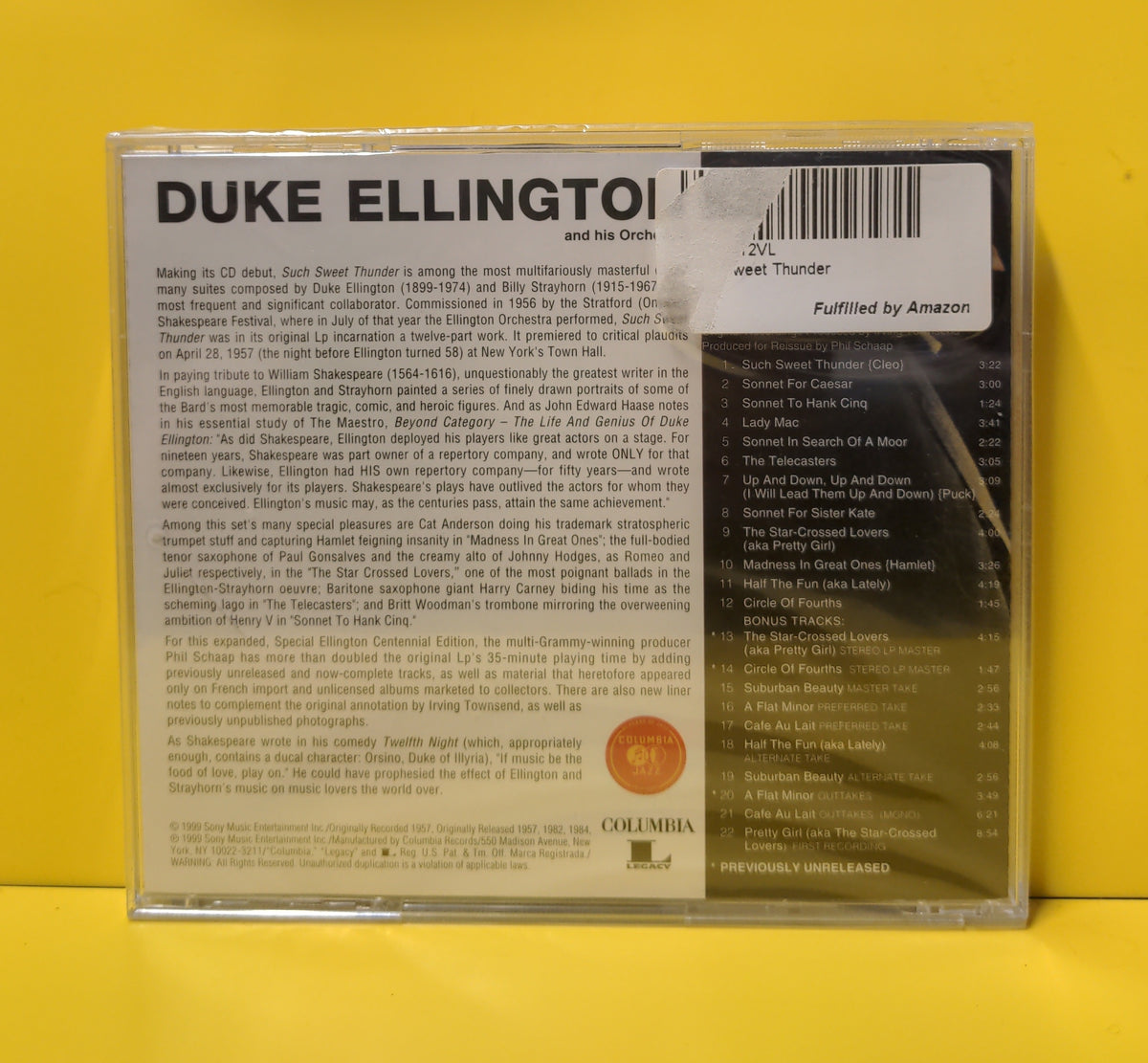 Duke Ellington And His Orchestra  - Such Sweet Thunder - 1999 - CK 65568 New - Sealed - CDs - Reissue