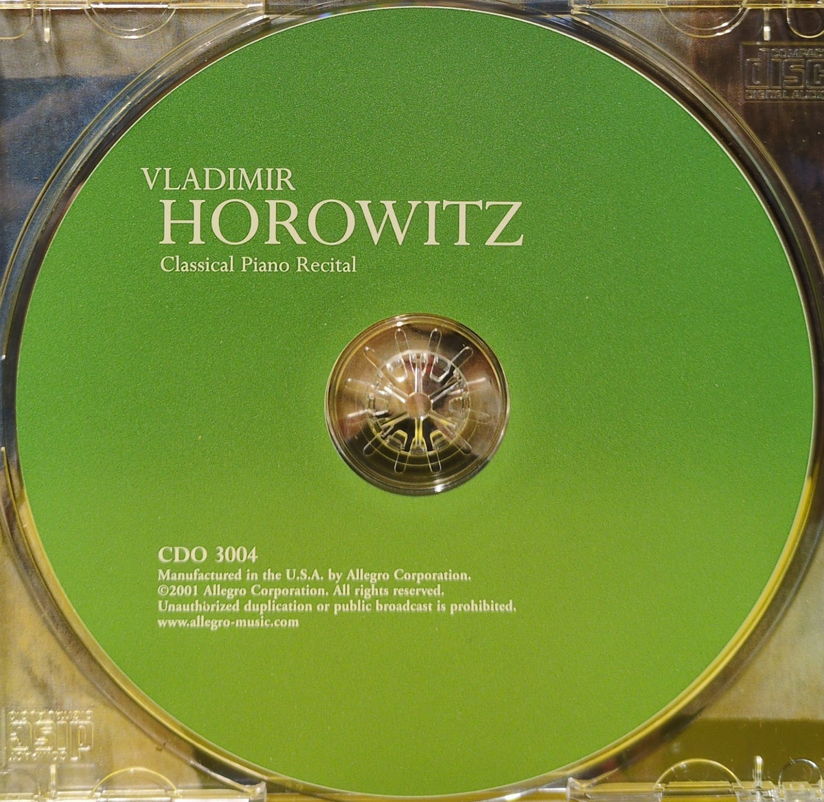 Vladimir Horowitz - Classical Piano Recital - 2001 - CDO 3004 Used - EX - CDs
