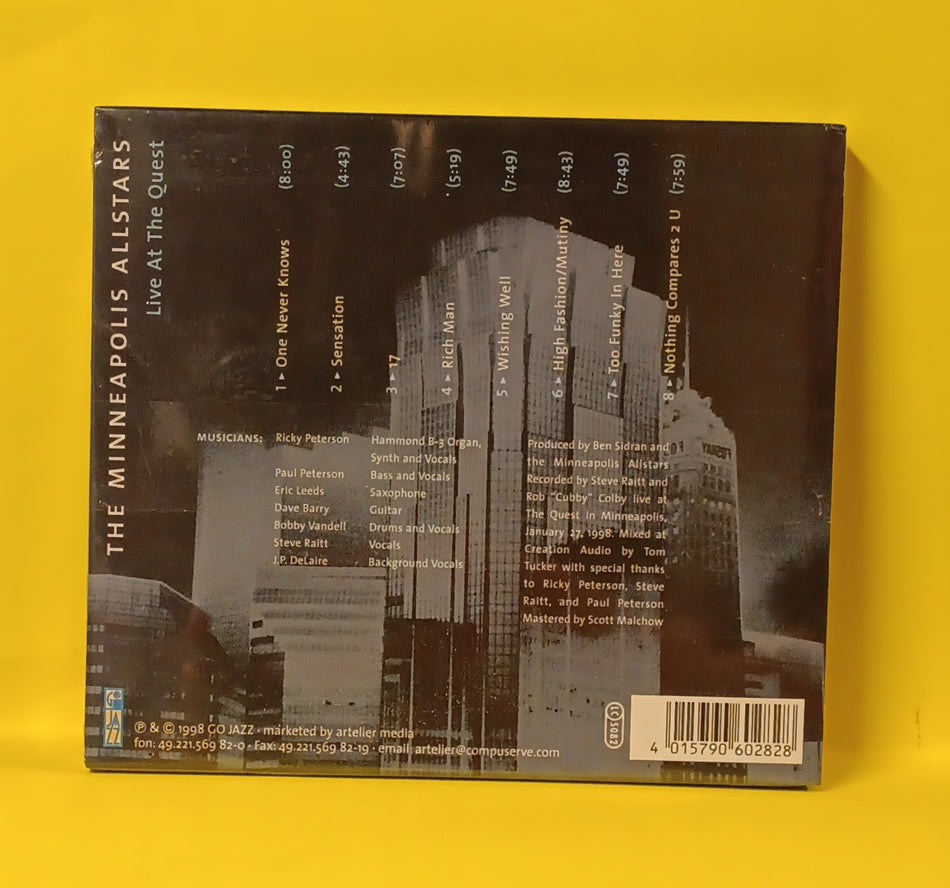 The Minneapolis Allstars - Live At The Quest - 1998 - Go 6028 2 New - Sealed - CDs