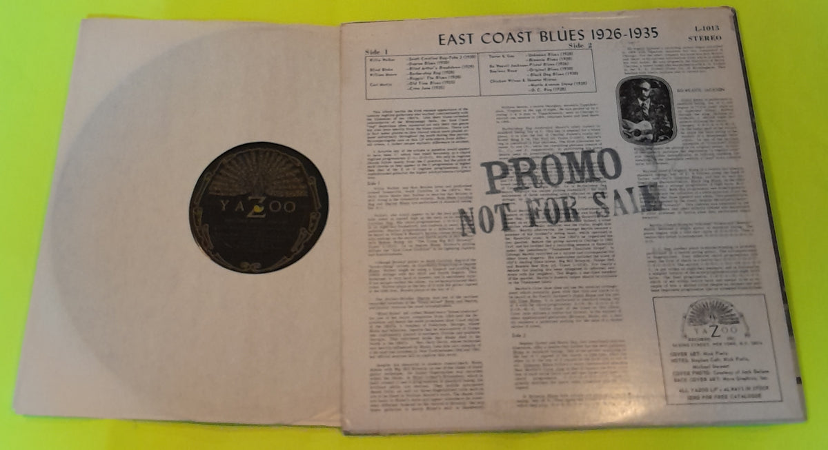 Various - East Coast Blues 1926-1935 - L-1013 New - VG+ - Vinyl