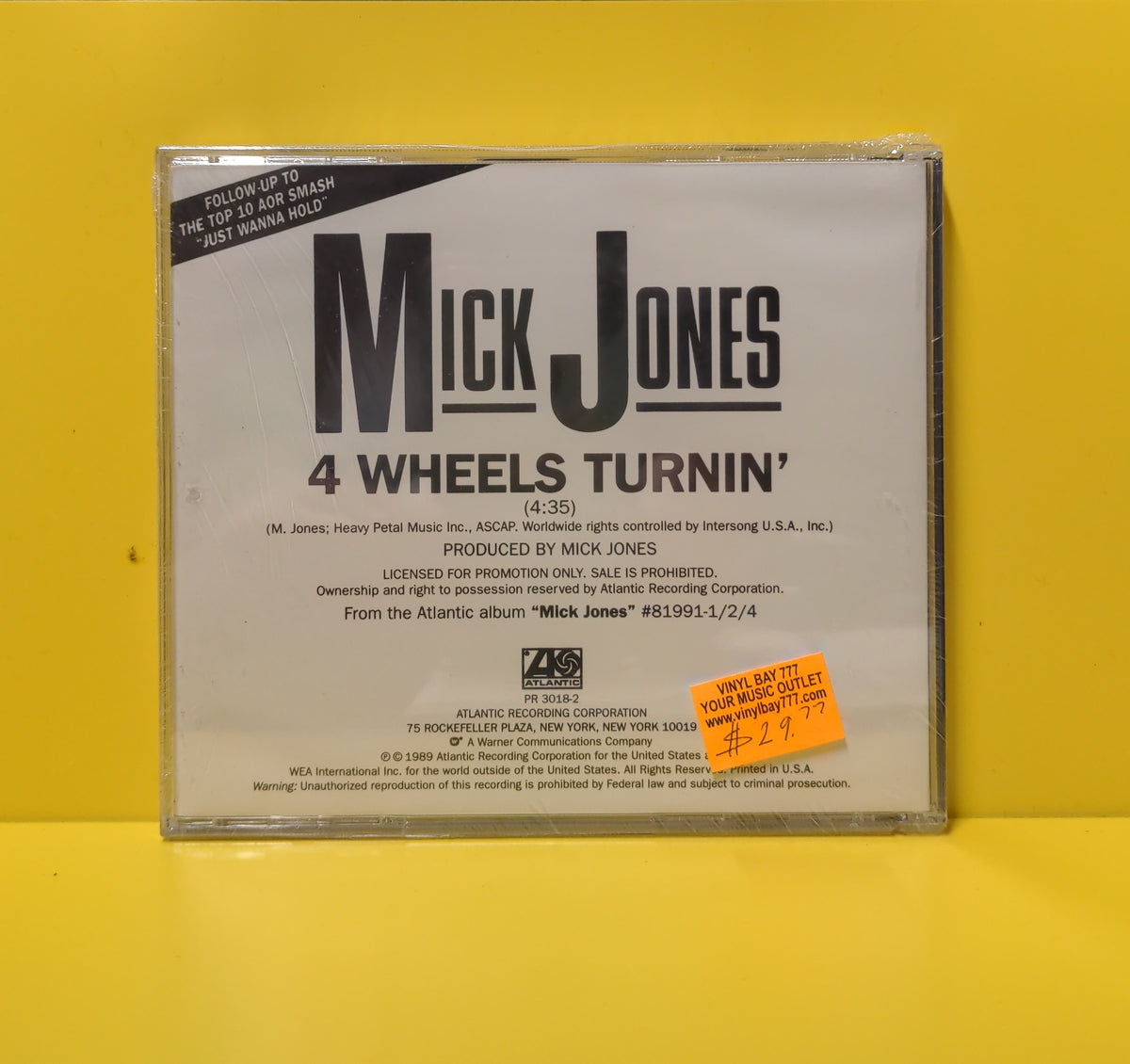 Mick Jones - 4 Wheels Turnin' - 1989 - PR 3018-2 New - Sealed - CDs