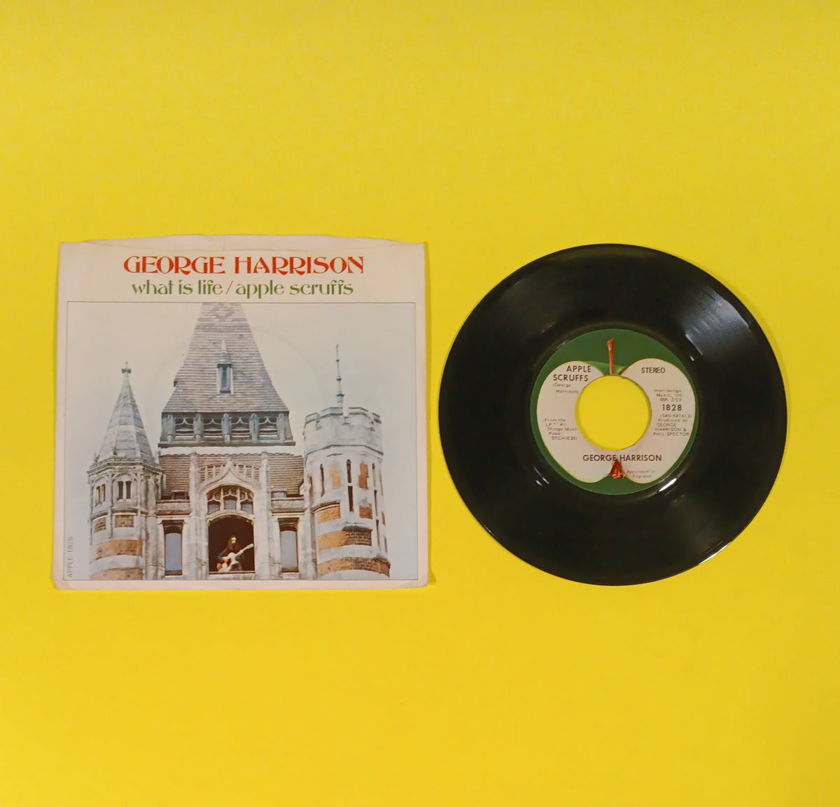 George Harrison - What is Life / Apple Scruffs 7" - 1971 - 1828 Used - VG++ - Vinyl