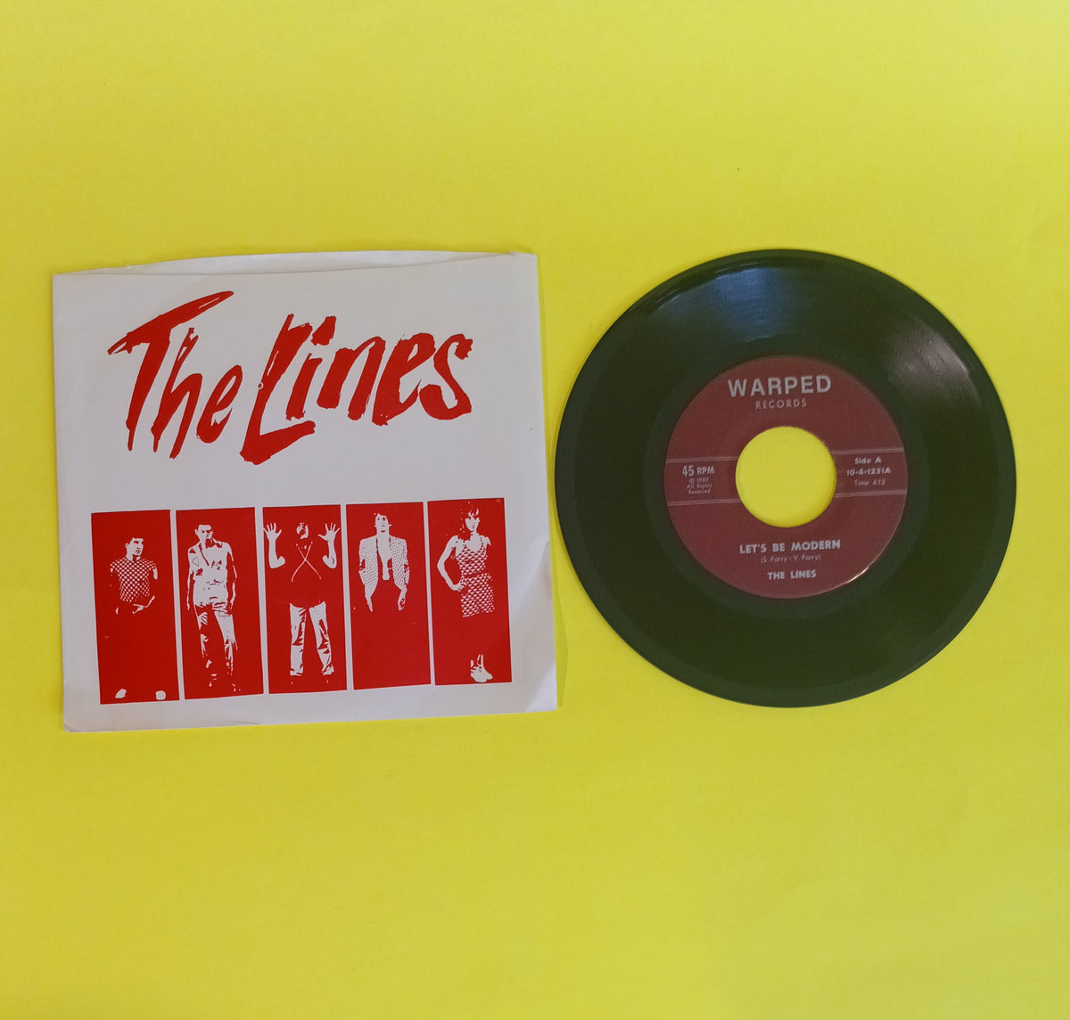 The Lines - Let's Be Modern 7" - 1980 - 0-4-1231 Used - VG++ - Vinyl