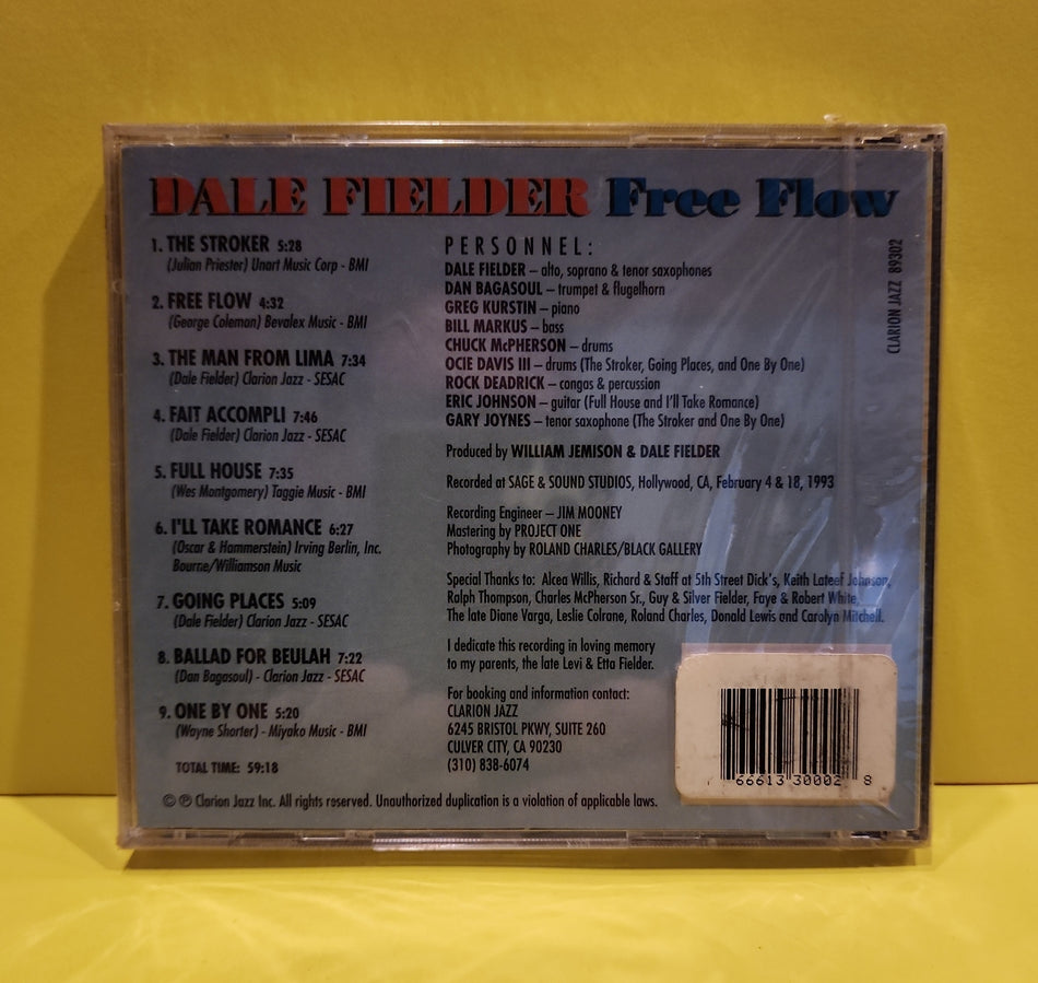 Dale Fielder - Free Flow - 1993 - 89302 New - Sealed - CDs