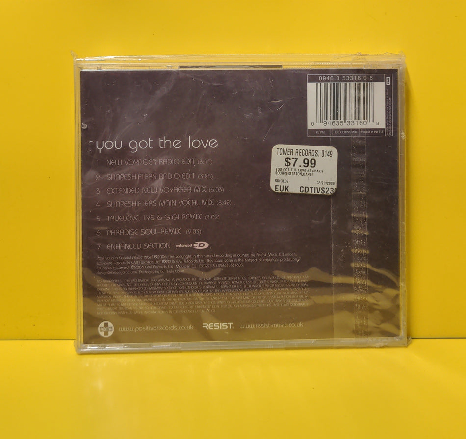 The Source Featuring Candi Staton - You Got The Love - 2006 - CDTIVS 230 New - Sealed - CDs