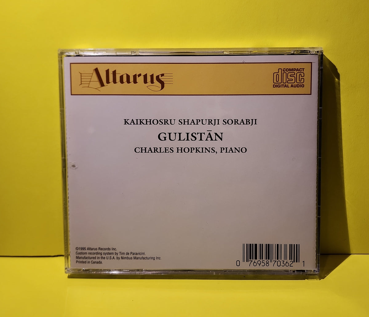 Kaikhosru Shapurji Sorabji - Charles Hopkins  - 1995 - AIR-CD-9036 Used - EX - CDs