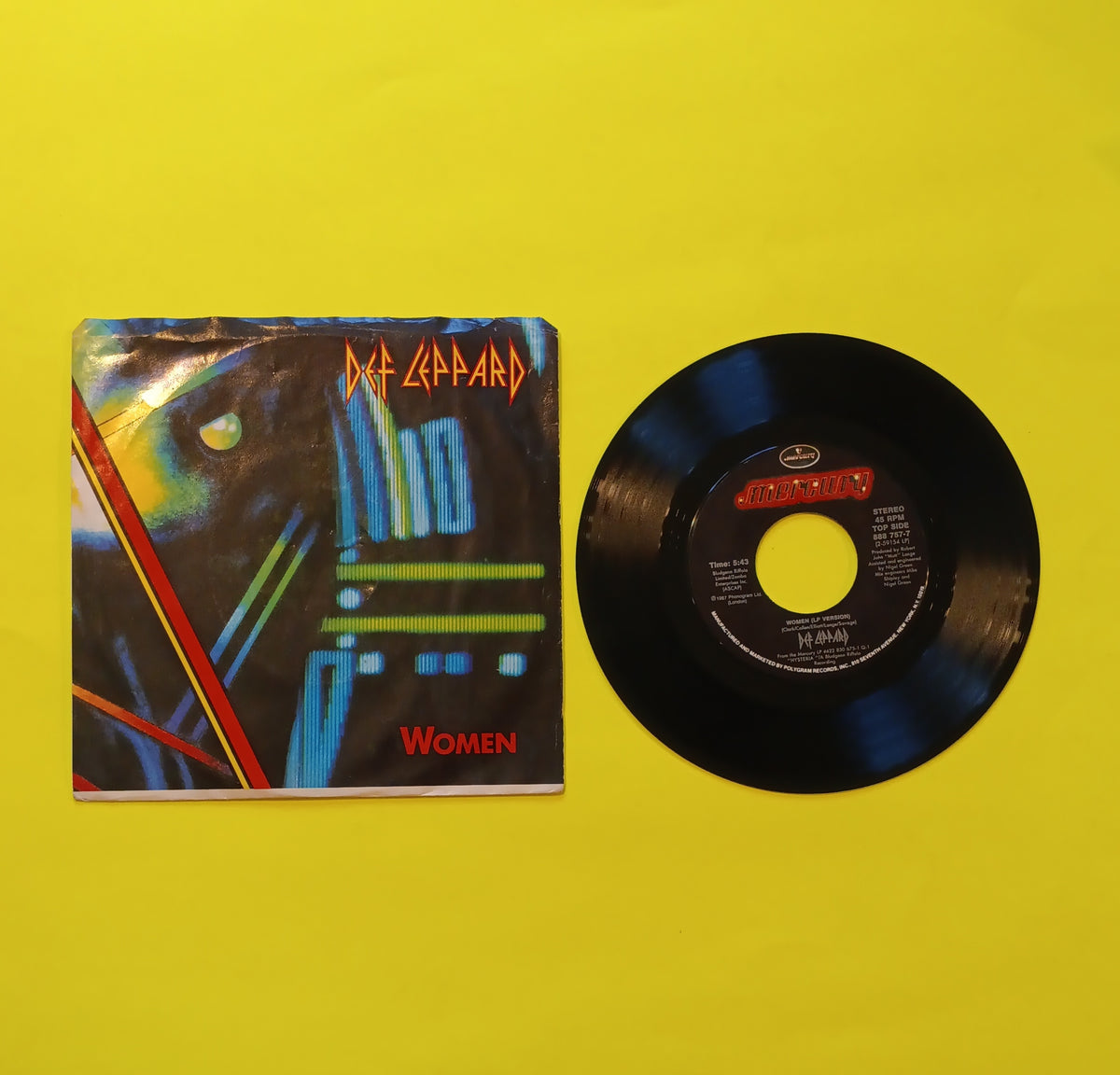 Def Leppard - Women / Tear It Down 7" - 1987 - 888 757-7 Used - VG++ - Vinyl