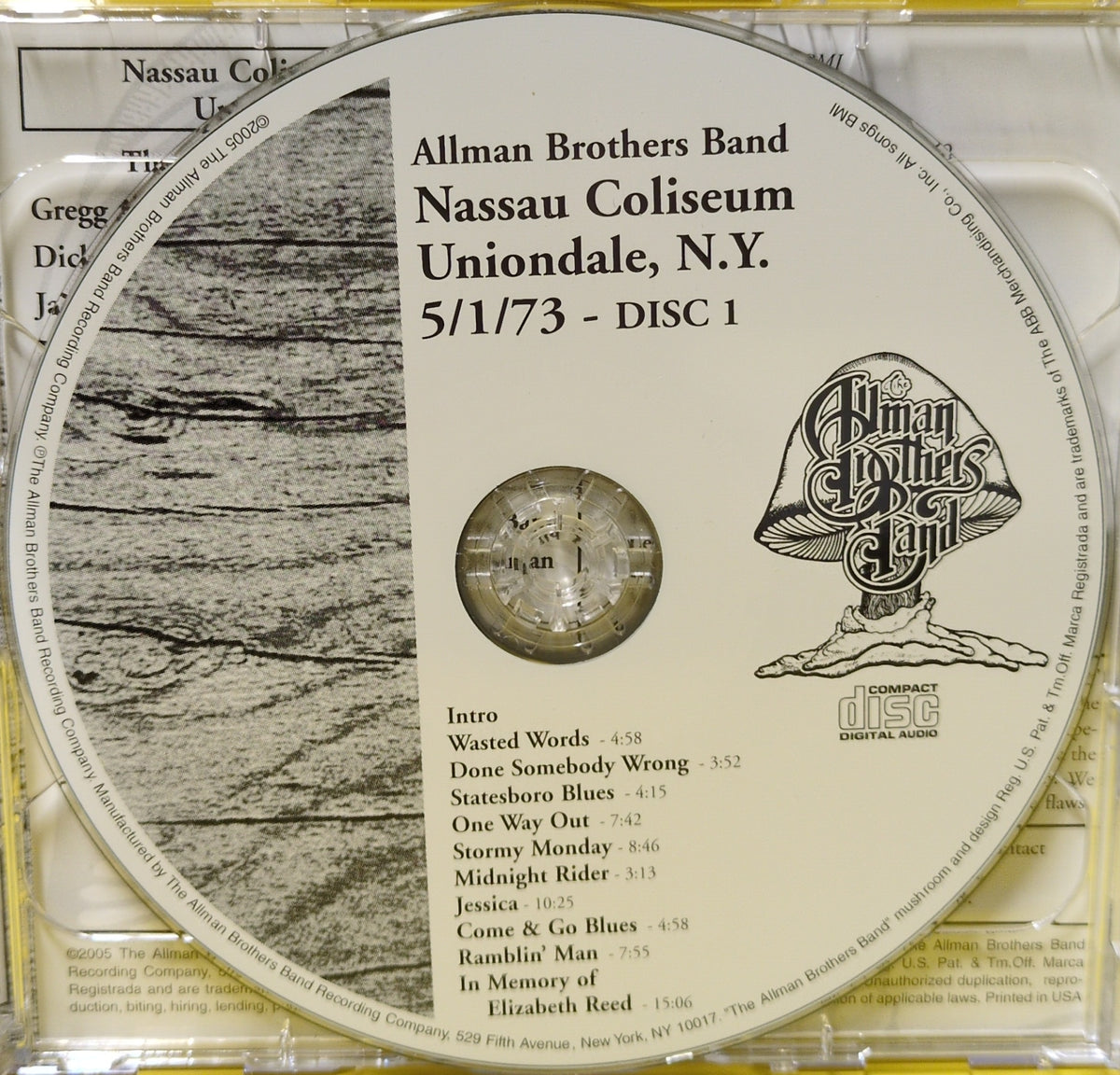 The Allman Brothers Band - Nassau Coliseum Uniondale, NY 5/1/73 - 2005 - Used - EX - 2xCD