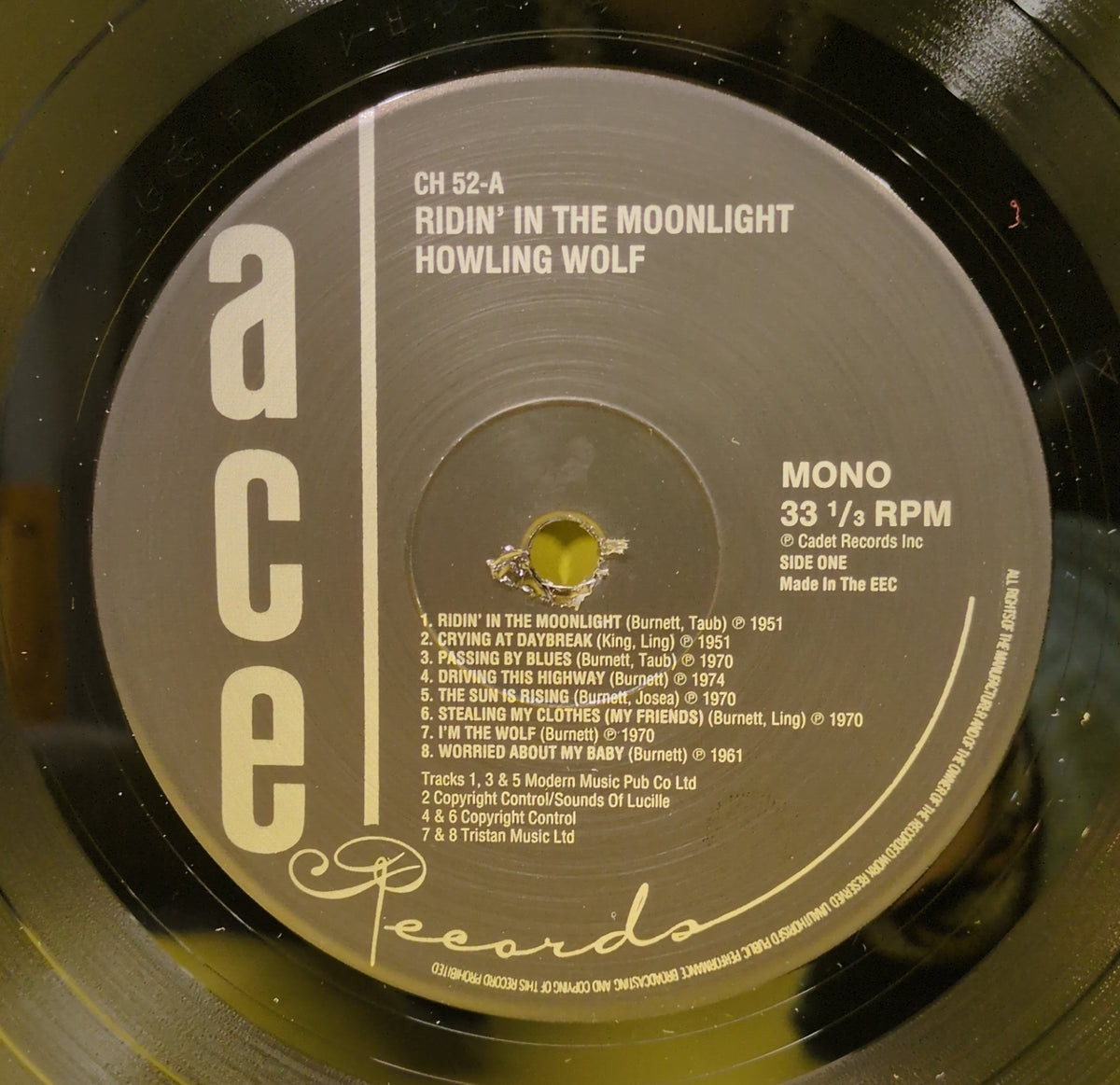 Howling Wolf - Ridin' In The Moonlight - 1982 - CH52 Used - VG++ - Vinyl