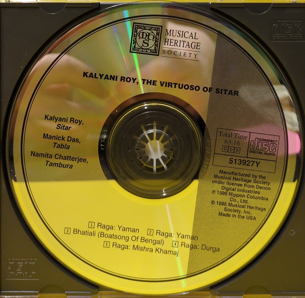 Kalyani Roy - The Virtuoso Of Sitar - 1995 - 513927Y Used - VG++ - CDs - Reissue