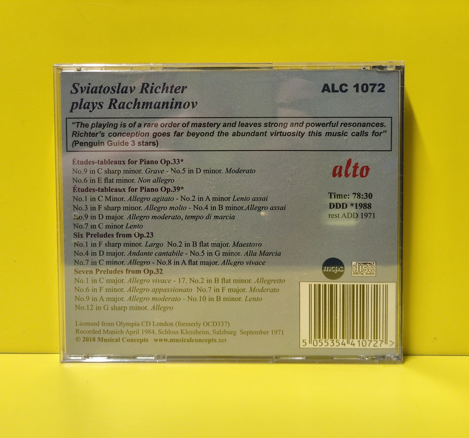 Rachmaninov, Sviatoslav Richter - Preludes and Études-Tableaux - 2010 - ALC 1072 New - Sealed - CDs