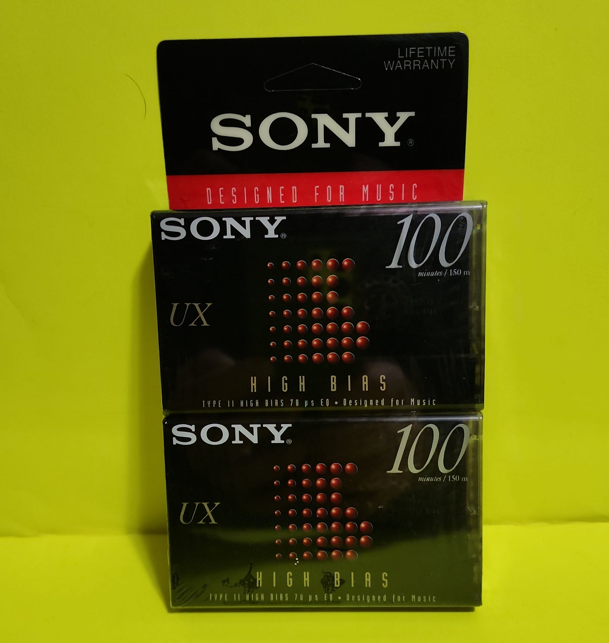 New -  Sealed Blank Media Double C-100UXB Cassettes High Bias