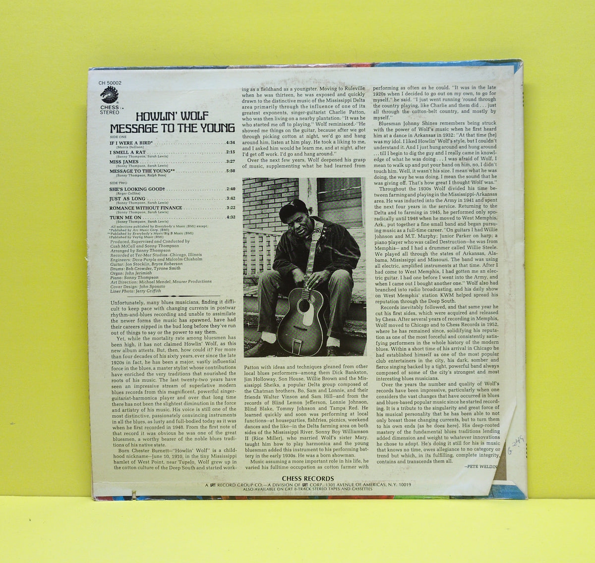 Howlin' Wolf - Message To The Young - 1977 - CH 50002 Used - VG++ - Vinyl - Reissue