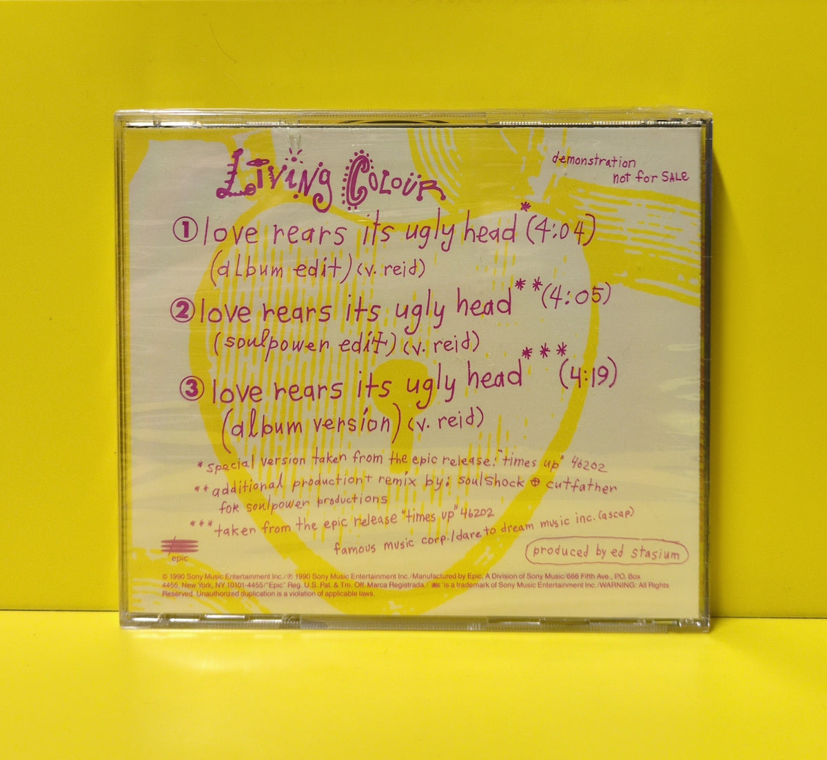 Living Colour - Love Rears Its Ugly Head - 1991 - ESK 73660 New - Sealed - CD Single - Promo