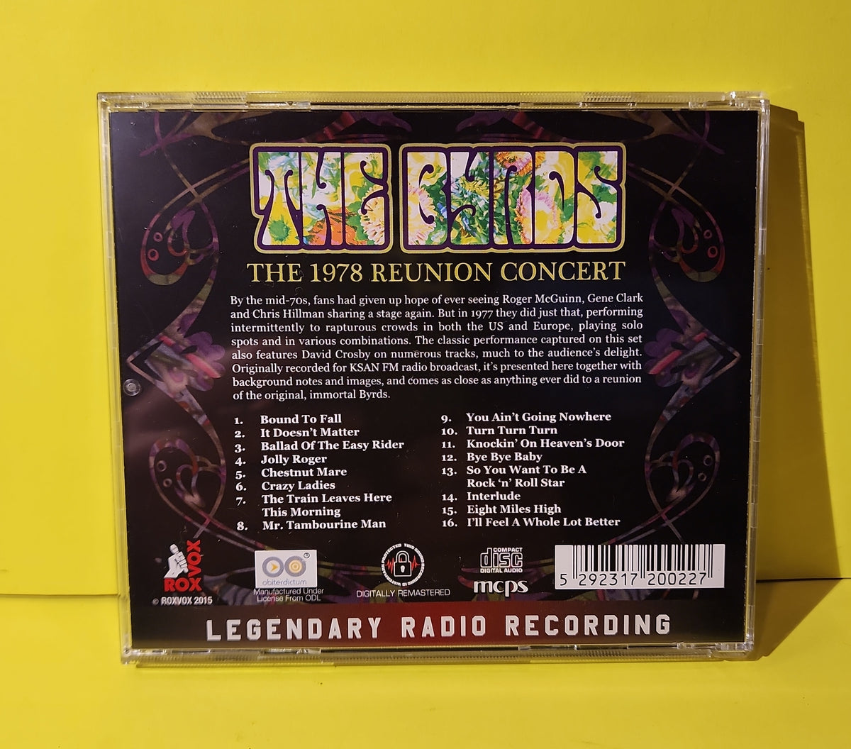 The Byrds - The 1978 Reunion Concert - 2015 - RVCD2002 Used - NM - CDs