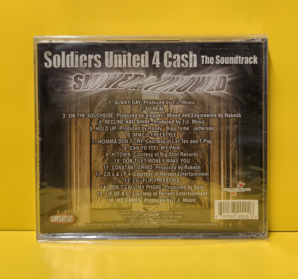 D.J. Screw & The Screwed Up Click - Soldiers United 4 Cash - 2002 - TJS-2020 New - Sealed - CDs