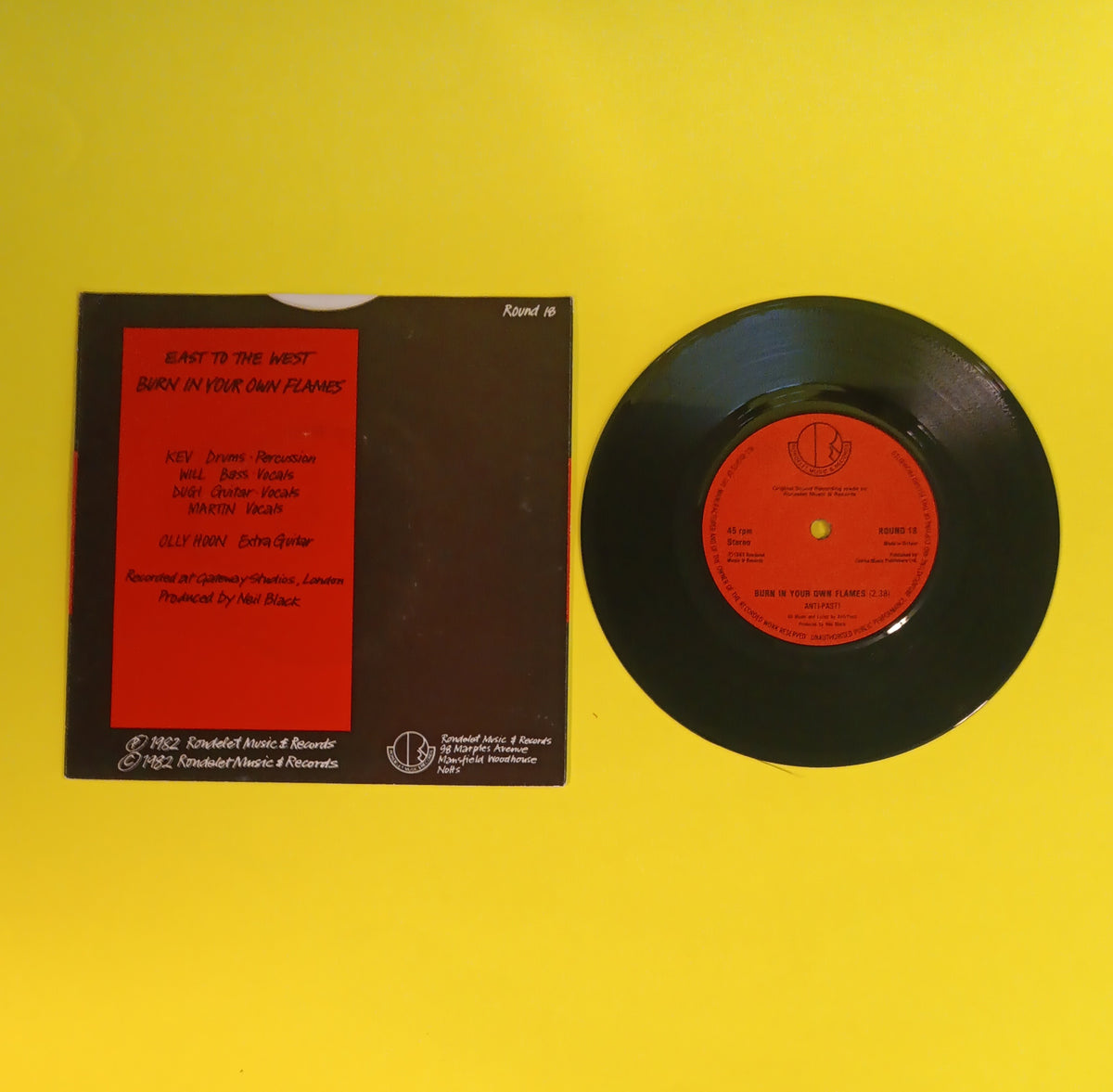 Anti-Pasti - East To West (UK 7") - 1982 - ROUND 18 Used - VG++ - Vinyl