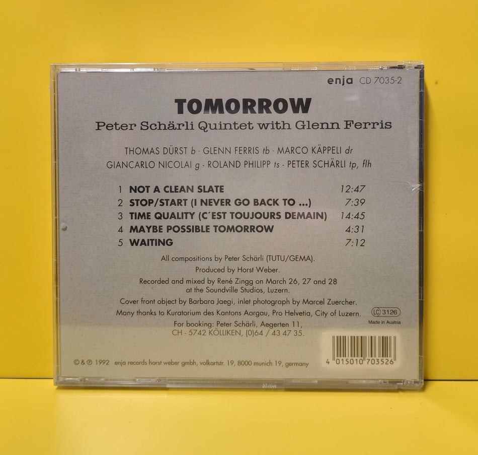 Peter Schärli Quintet With Glenn Ferris - Tomorrow - 1992 - Enja CD 7035-2 New - Sealed - CDs