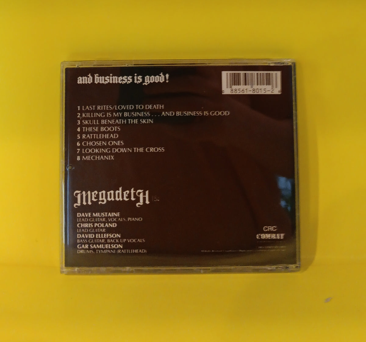 Megadeth - Killing Is My Business... And Business Is Good! - 1991 - CRT 8015 Used - VG++ - CDs