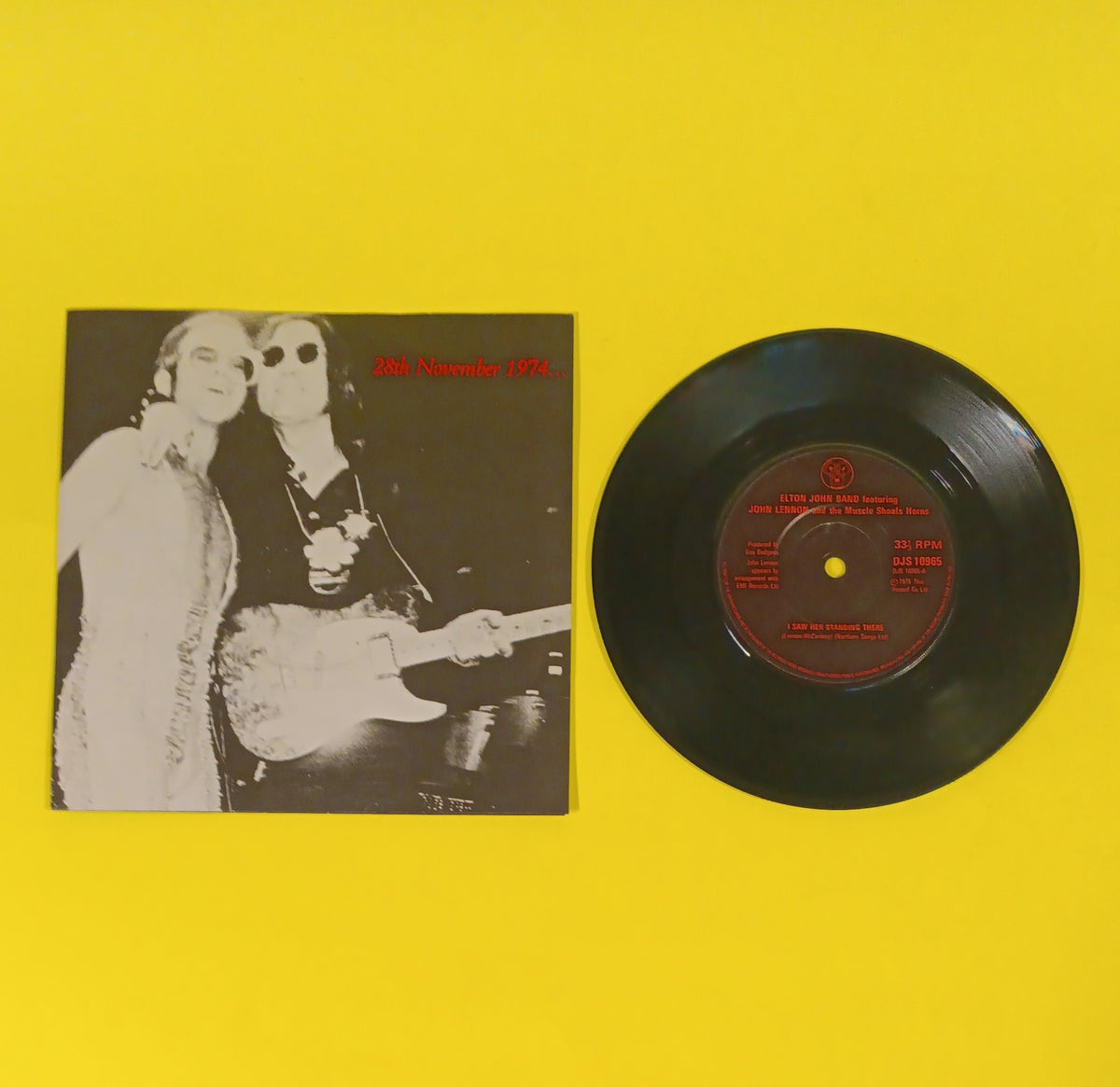 Elton John Band feat. John Lennon - 28th November 1974... (UK 7" EP) - 1981 - DJS 10965 Used - VG++ - Vinyl