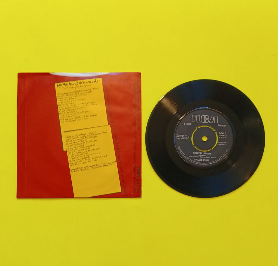 David Bowie - Up the Hill Backwards (UK 7") - 1981 - BOW9 Used - VG++ - Vinyl