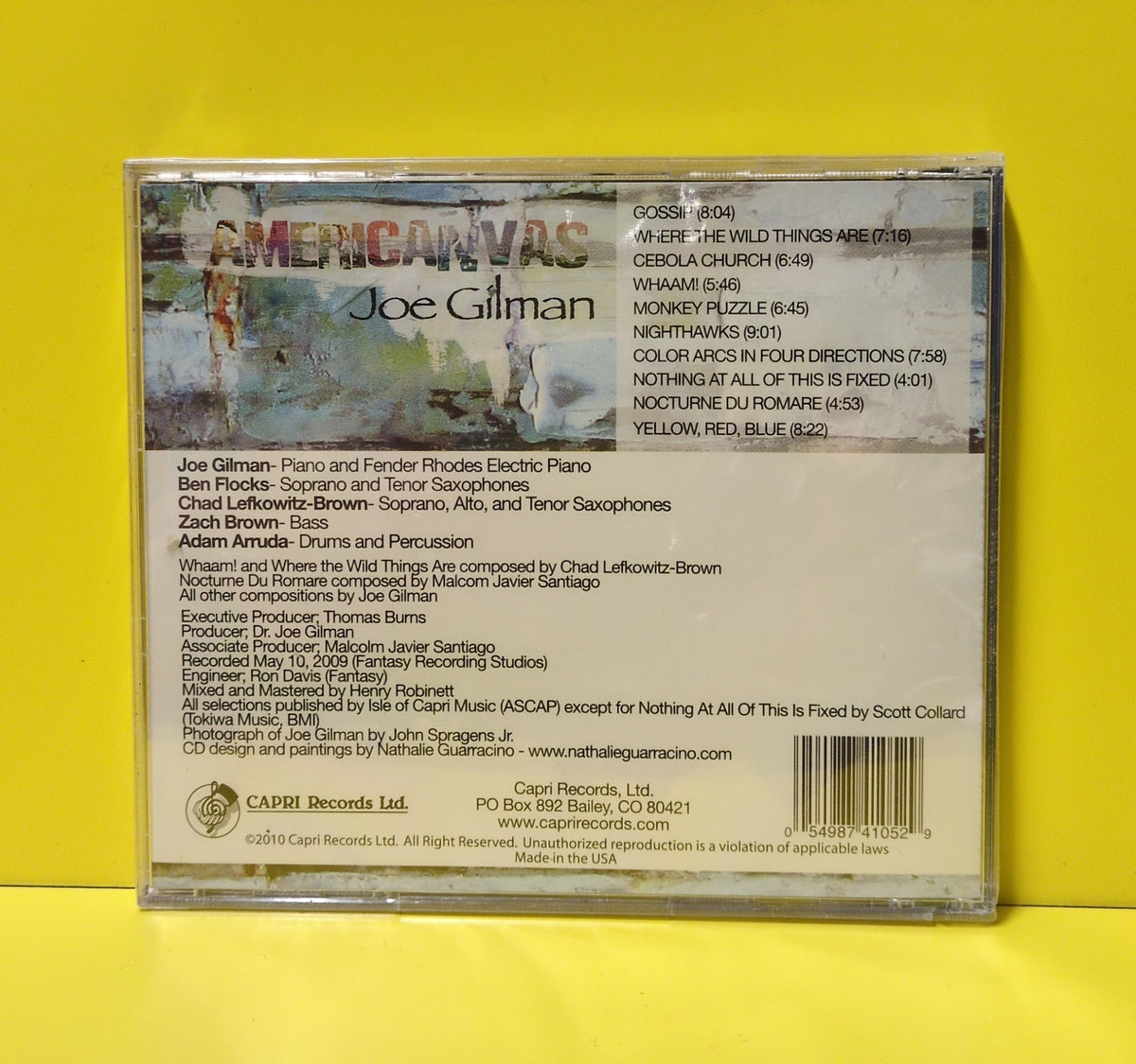 Joe Gilman - Americanvas - 2010 - 74105-2 New - Sealed - CDs