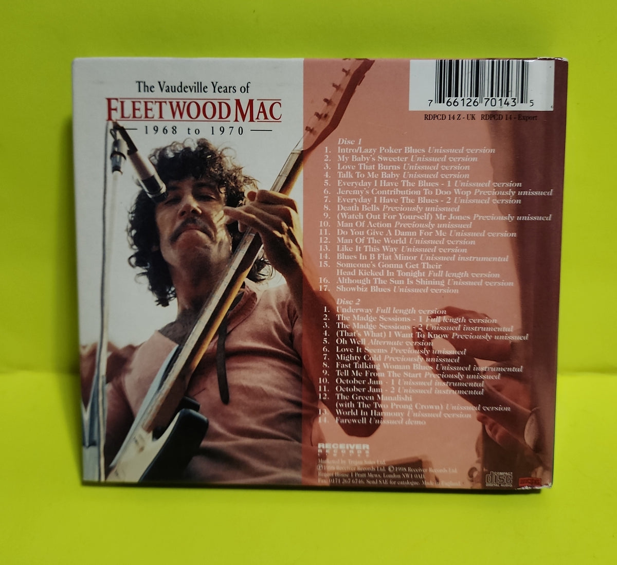 Fleetwood Mac - The Vaudeville Years Of Fleetwood Mac 1968 To 1970 - 1998 - RDPCD 14 Z - UK Used - NM - CDs