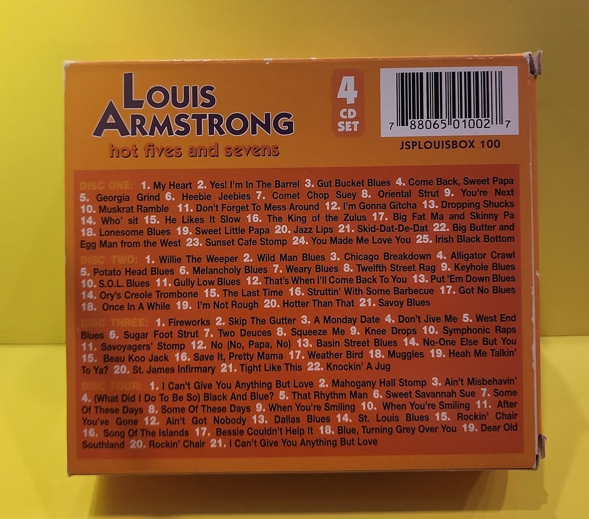 Louis Armstrong - Hot Fives And Sevens / 4 CDs Box Set. - 1999 - JSPLOUISBOX 100 Used - EX - CDs