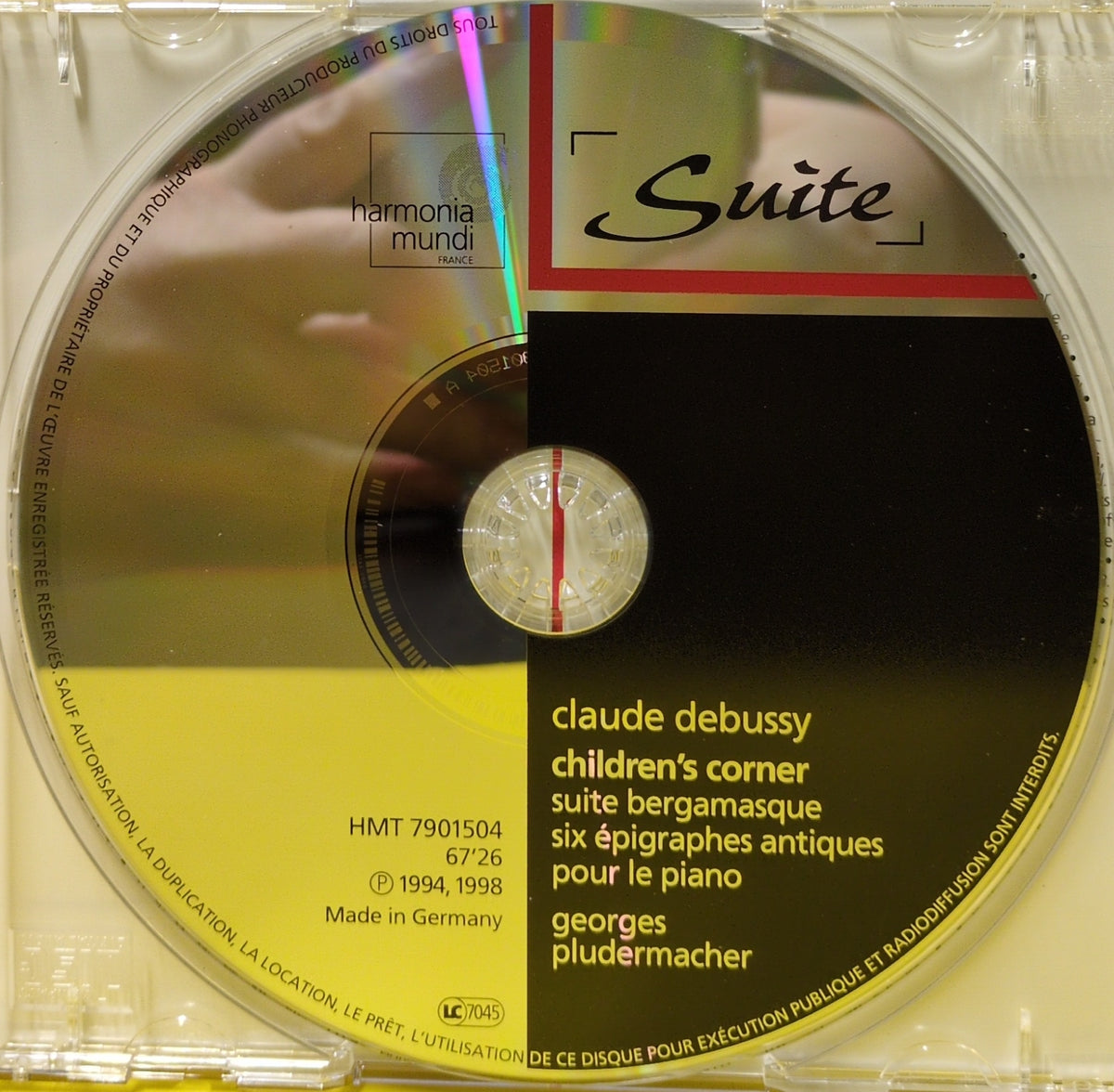 Debussy, Georges Pludermacher - Children's Corner * Suite Bergamasque * Six Epigraphes Antiques * Pour Le Piano - 1998 - HMT 7901504 Used - VG++ - CDs - Reissue
