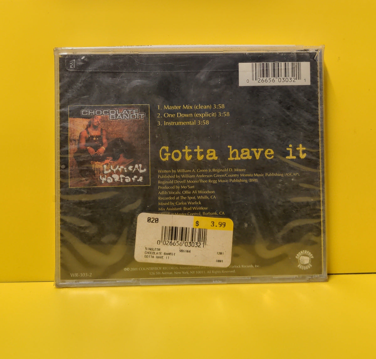 Chocolate Bandit - Gotta Have It - 2001 - WR-303-2 New - Sealed - CDs