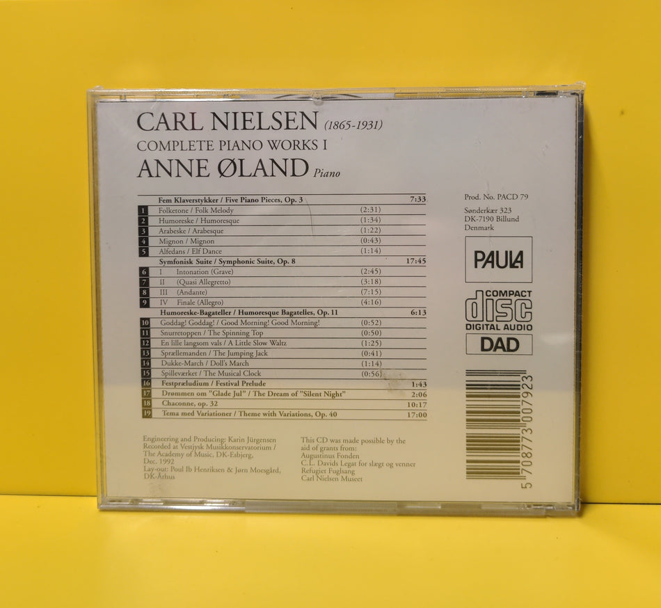 Carl Nielsen, Anne Oland - Complete Piano Works 1 - PACD 79 New - Sealed - CDs