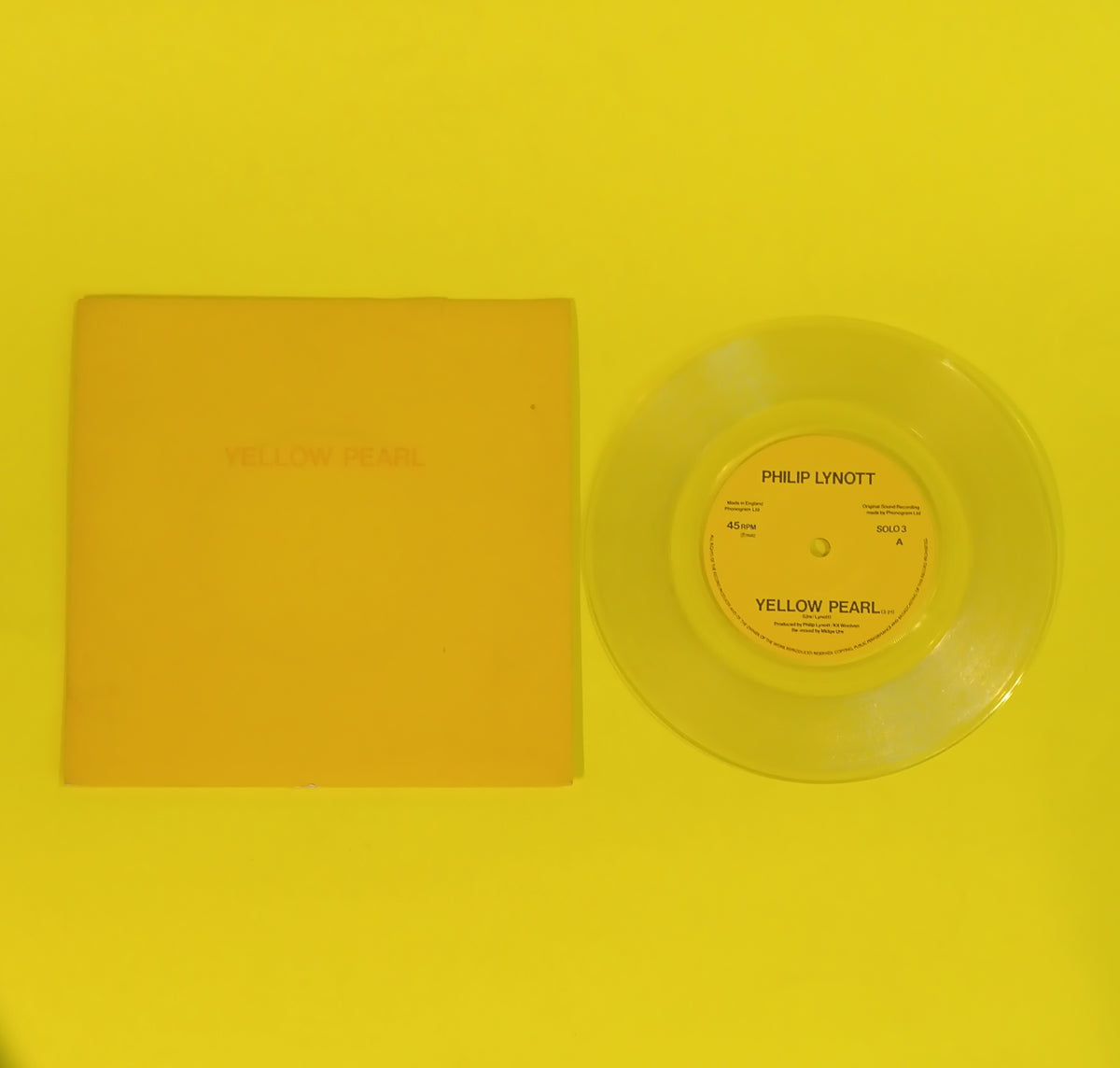Philip Lynott - Yellow Pearl / Girls (UK Clear 7") - 1980 - SOLO 3 Used - EX - Vinyl