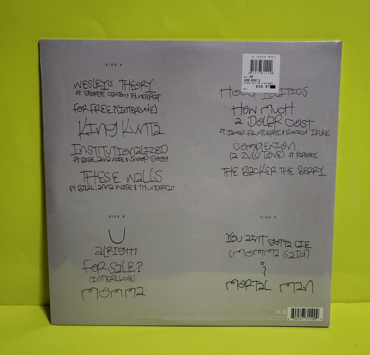 Kendrick Lamar - To Pimp A Butterfly - 2018 - 0602547311009 New - Sealed - Vinyl
