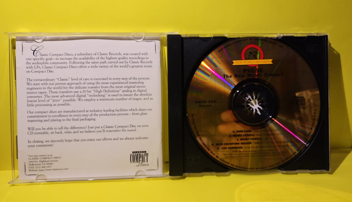 The New Music Consort - Pulse Works For Percussion And Strings - 1984 - NWCD 319 Used - EX - CDs