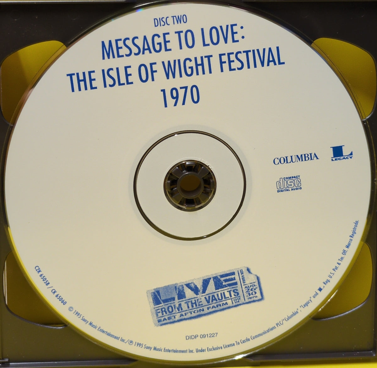 Various - Message To Love ∙ The Isle Of Wight Festival 1970 - 1995 - C2K 65058 Used - EX - 2xCD