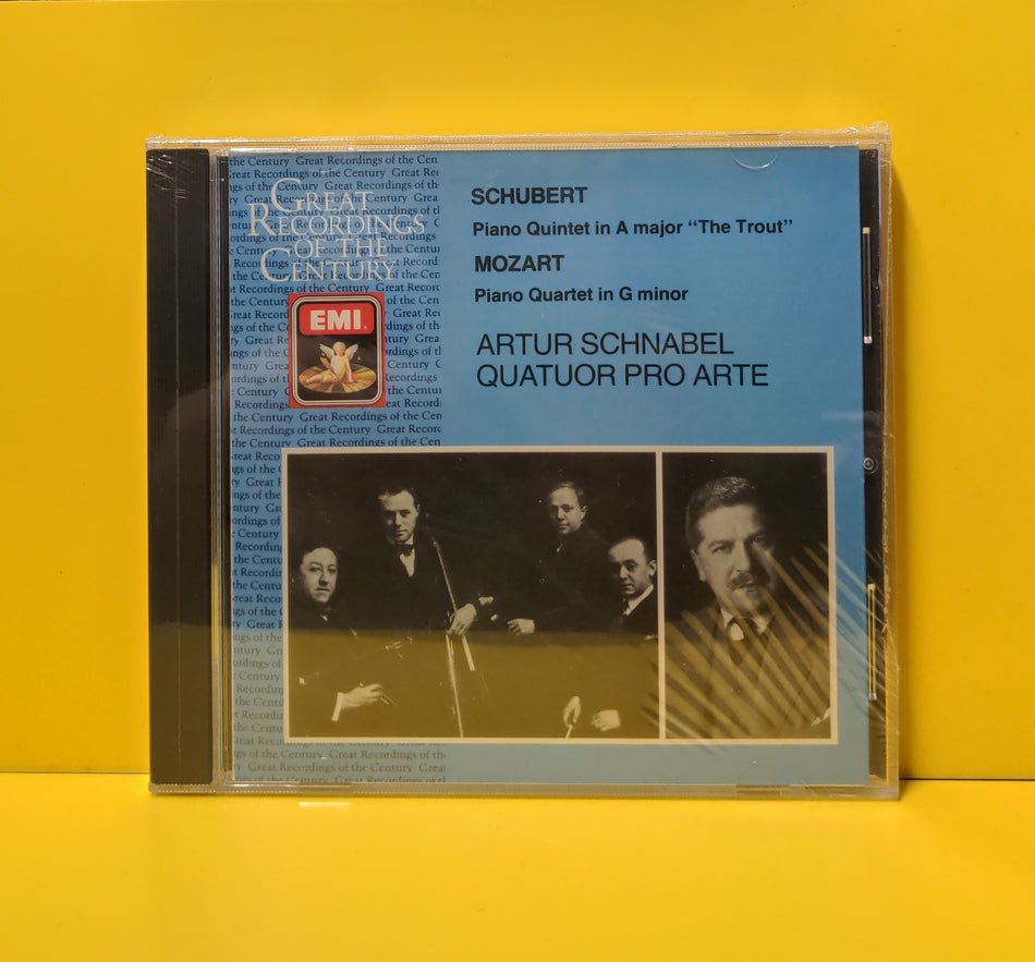 Schubert, Mozart, Artur Schnabel, Quatuor Pro Arte - Piano Quintet In A Major (The Trout) / Piano Quartet In G Minor - 1989 - CDH 7 63031 2 New - Sealed - CDs