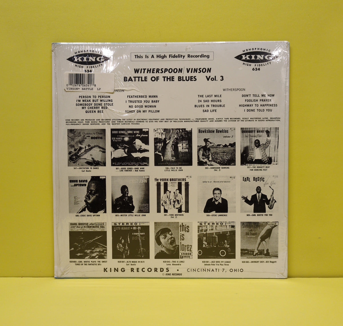 Eddie Vinson & Jimmy Witherspoon - Battle Of The Blues Volume 3 - 1987 - 634 Used - EX - Vinyl