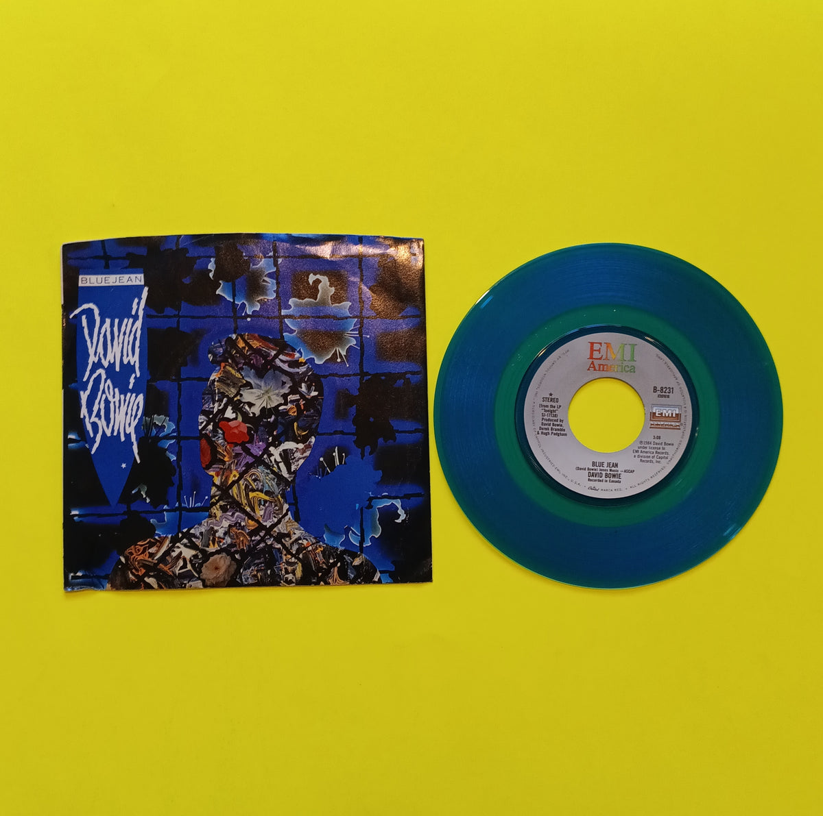 David Bowie - Blue Jean / Dancing with the Big Boys BLUE VINYL - 1984 - B-8231 Used - VG++ - Vinyl
