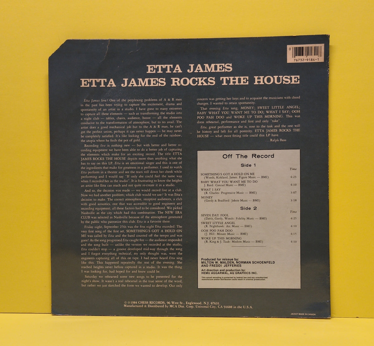Etta James - Rocks The House - CH-9184 Used - EX - Vinyl