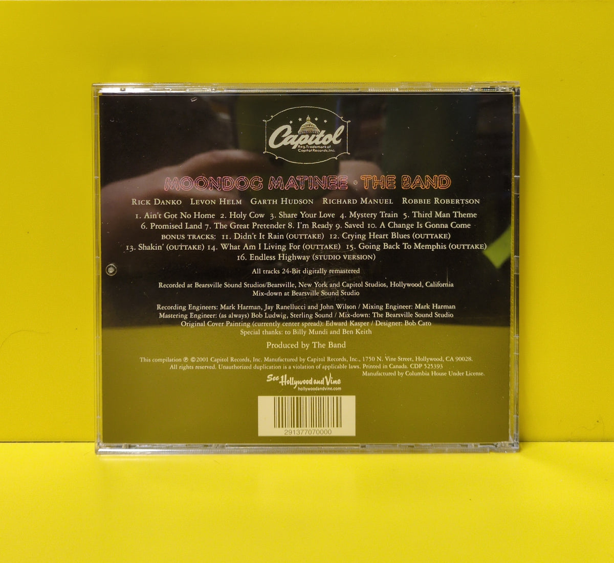 The Band - Moondog Matinee - 2001 - CDP 525393 Used - EX - CDs - Record Club Edition - Reissue - Remastered