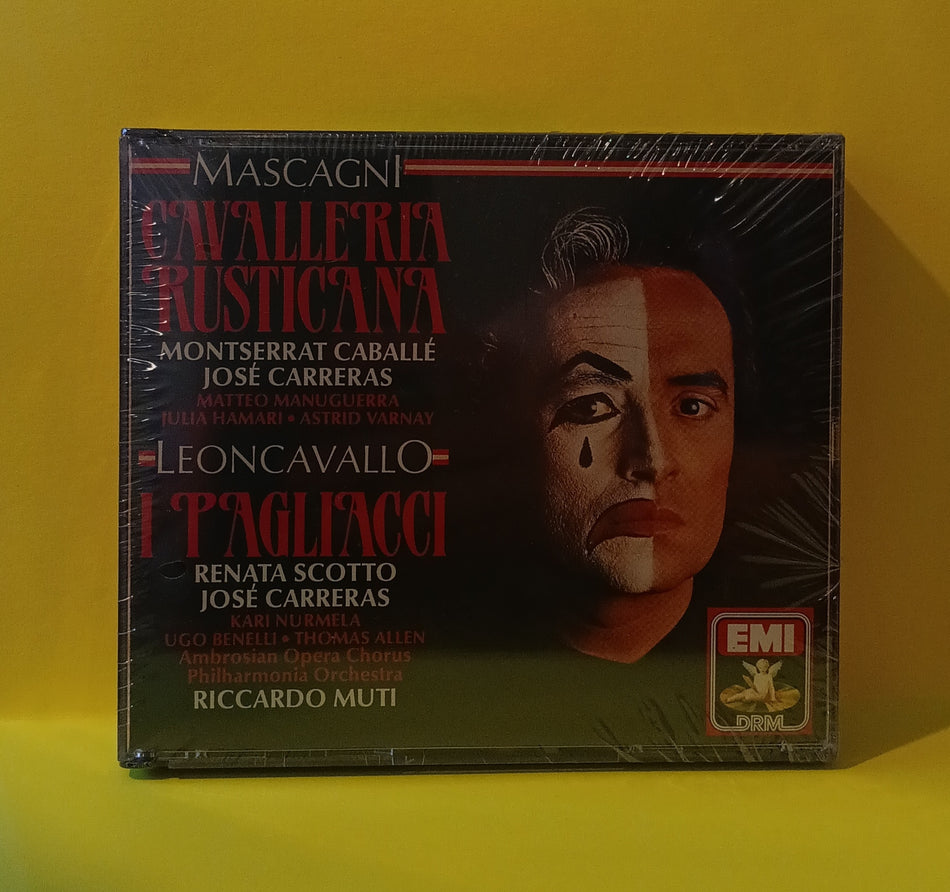 Mascagni, Caballé, Carreras, Manuguerra, Leoncavallo, Scotto, Nurmela, Ambrosian Opera Chorus, Philharmonia Orchestra, Riccardo Muti - Cavalleria Rusticana / I Pagliacci - 1998 - CMS 7 63650 2 New - Sealed - CDs