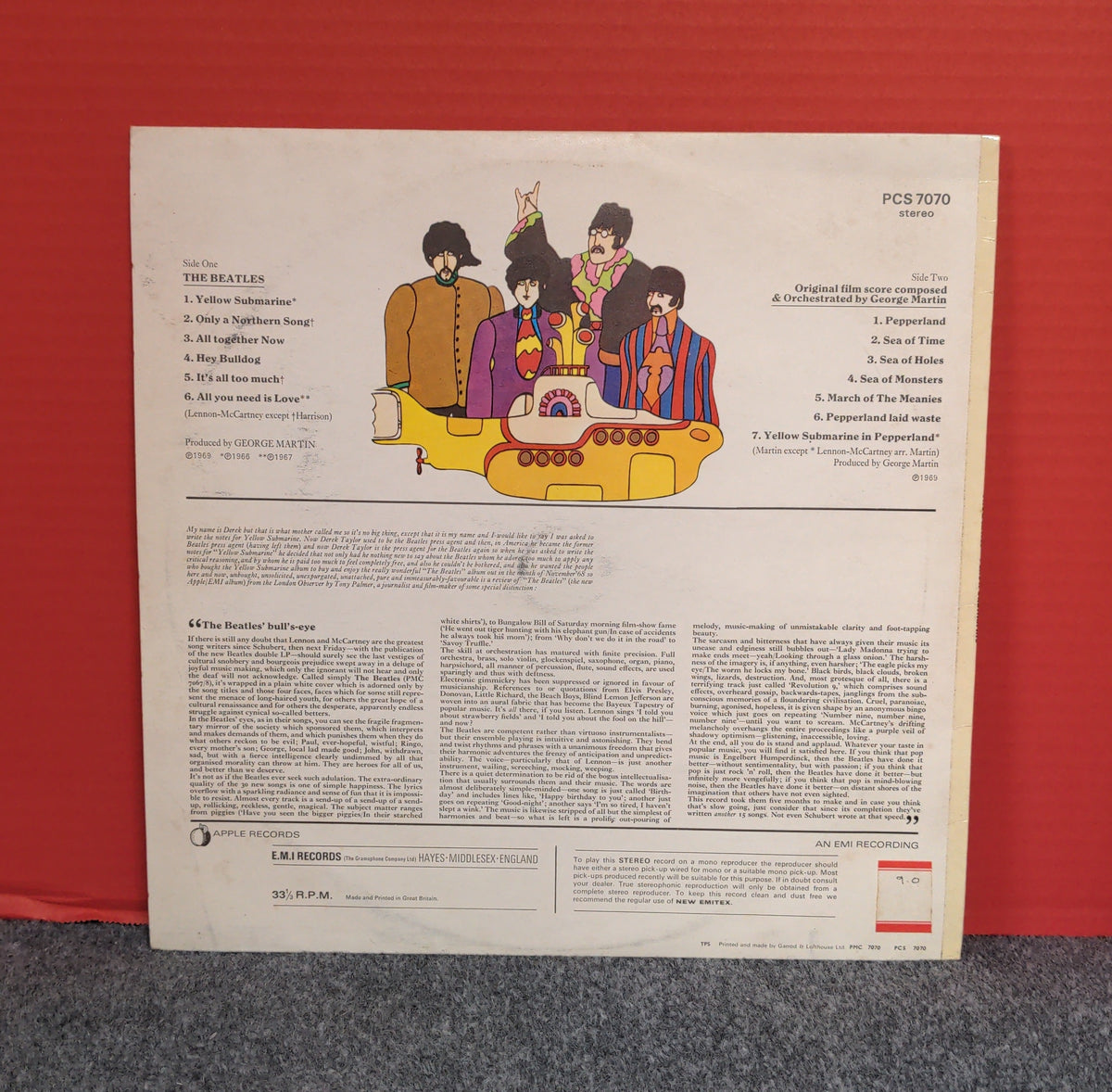 The Beatles  - Yellow Submarine  - 1973 - PCS 7070 Used - VG++ - Vinyl - UK - 3rd Press
