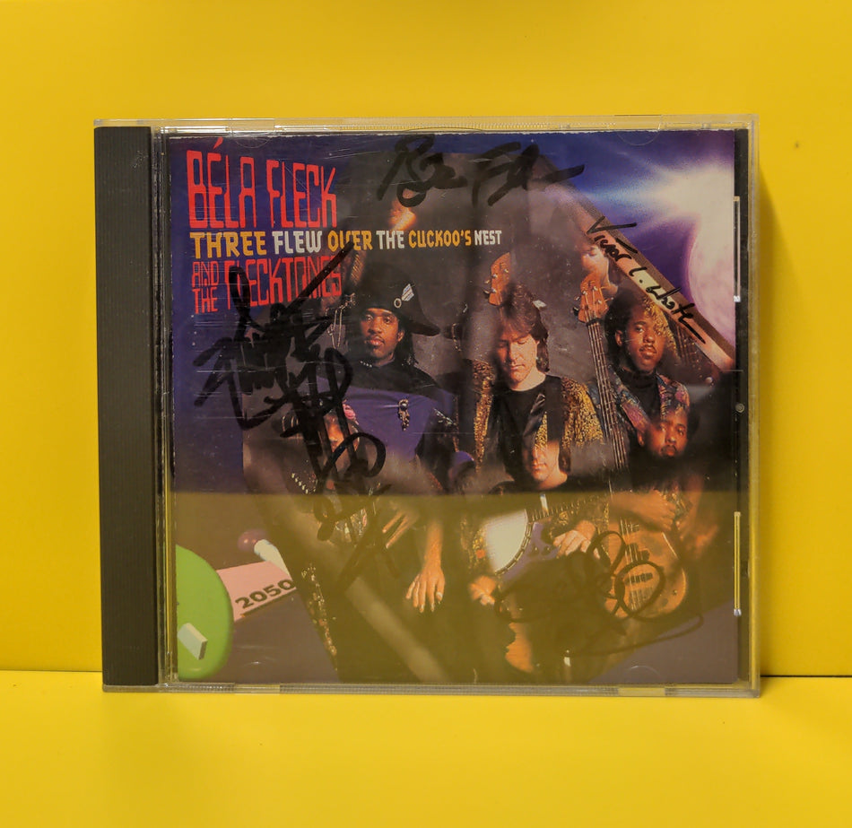 Béla Fleck And The Flecktones - Three Flew Over The Cuckoo's Nest - 1993 - 9 45328-2 Used - NM - CDs - Autographed